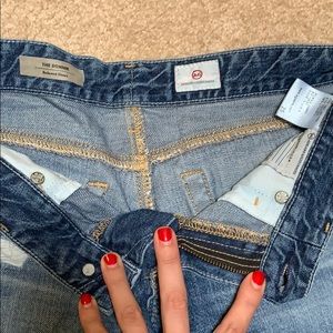 Ag Adriano Goldschmied Shorts - AG The Bonnie Relaxed Denim Distressed Shorts Ag Adriano Goldschmied Shorts - AG The Bonnie Relaxed Denim Distressed Shorts